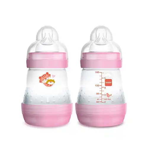 MAM Easy Start Anti Colic Baby Bottles, 5oz (2 Pack)