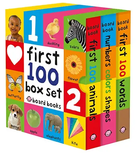 First 100 Board Book Box Set (3 books)